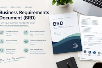 create a professional brd and business requirements document
