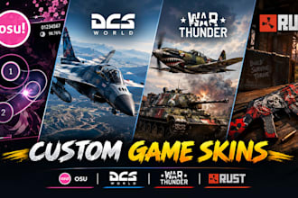 create custom osu skins, dcs world liveries, war thunder skins and rust skins