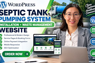 build wordpress septic tank pumping system installation waste management website