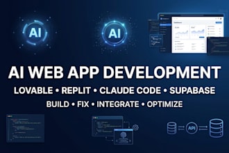 build and fix ai web apps using lovable, replit, claude code and supabase