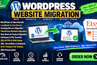migrate wordpress to new domain localhos to live server multisite etsy migration