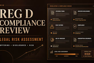 conduct a regulation d offering compliance review and legal risk assessment