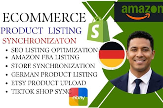create de compliance german amazon product listing sync eccomerce store, shopify