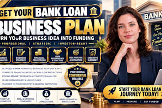create a professional bank loan business plan for sba funding