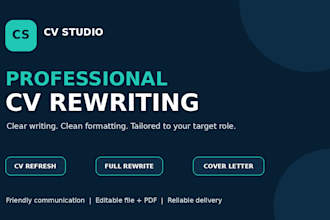 professionally rewrite and improve your CV or resume
