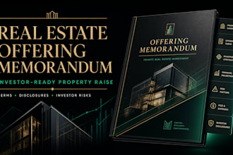 prepare a professional investor offering memorandum for your property raise