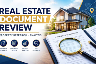 provide professional real estate consulting, property research document review