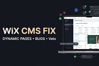 build dynamic wix website fix wix cms bugs page layout and wix collection