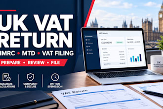 prepare and fill uk vat return, with mtd support