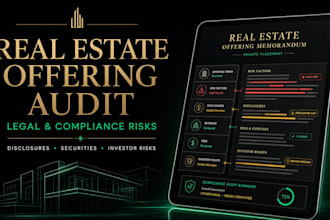 audit your real estate investment offering for legal and compliance risks
