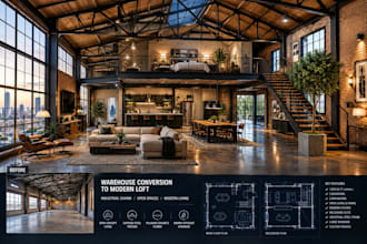 adaptive reuse architectural plans and warehouse conversion designs