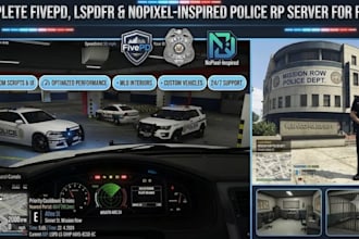 develop fivepd, lspdfr and nopixel inspired police rp server for fivem