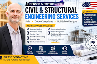 provide architect, civil and structural engineer drawing in texas florida