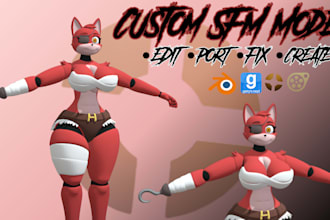 modify, port, create custom sfm model, l4d2, gmod playermodel, fnaf model