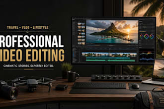 professionally edit your vlog, travel and lifestyle videos