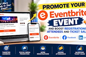 promote your eventbrite event and boost registrations, attendees and ticket sale