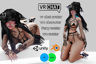 create custom vrchat avatar vr character, vrc avatar, nsfw avatar 3d anime model
