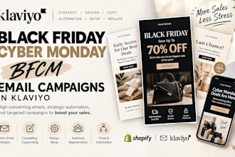 create black friday cyber monday bfcm email campaigns in klaviyo