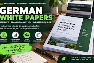 write and design informative german whitepapers, report or industry guide