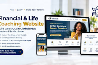 design or redesign financial and life coaching website with wix and wordpress