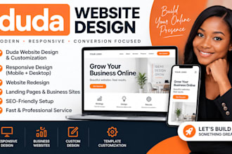 design a professional duda website and customize duda