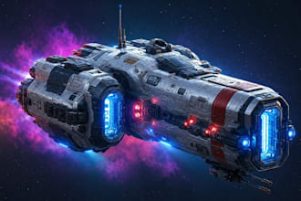 create hard surface modeling game asset spaceship weapon vehicle and armor