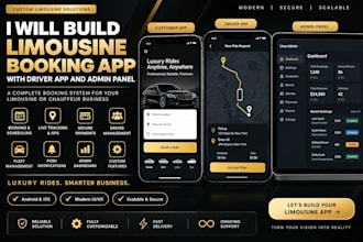 build limousine booking app with driver app and admin panel