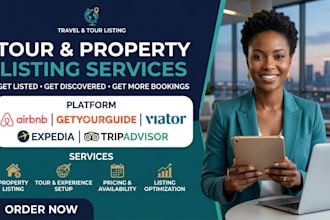 do tour property listing on airbnb, getyourguide, expedia, viator, tripadvisor