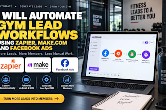 automate gym lead workflows using zapier make com and facebook ads