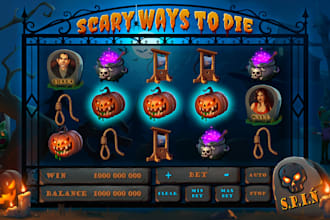 design stunning slots game ui graphic and animation