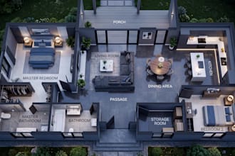 create ai powered 3d floor plan and dollhouse visualization