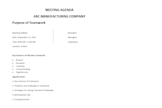 create meeting agendas and meeting minutes