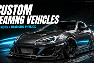 custom beamng drive vehicle, car mods with realistic physics