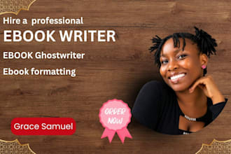 create a well written ebook for your project