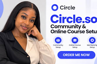 setup circle so circle online course circle online community circle so website