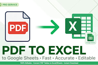 convert PDF to exce, PDF to google sheets accurately
