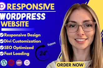design and develop your divi wordpress website with custom features