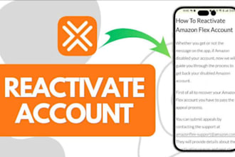 do uber reactivation, amazon flex reactivation, spark reactivation and lyft