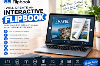 create interactive flipbook, digital magazine, ebook, brochure and catalog