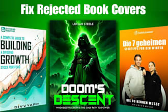 format, resize, modify, edit, fix rejected book covers and interior for KDP