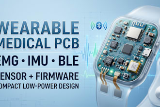 design wearable medical pcb with emg imu ble sensor and firmware