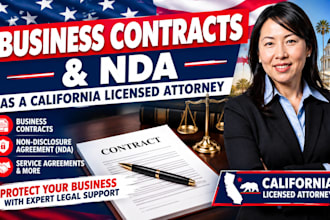draft business contracts and nda as a california licensed attorney