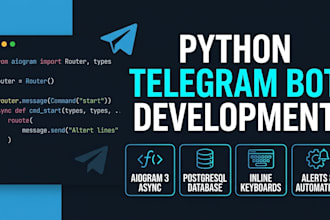 build custom python telegram bot with database integration