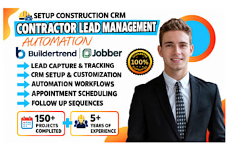 setup construction CRM contractor lead management automation buildertrend jobber
