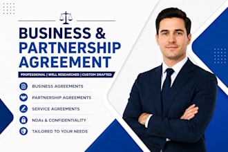 draft business contracts partnership agreements service agreements and ndas
