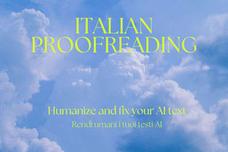 proofread and humanize your italian ai content