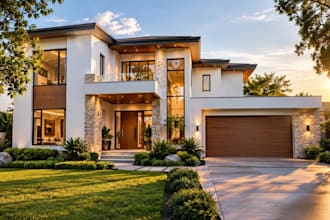 create realistic 3d home renovation, site plan and exterior building rendering