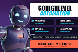 build gohighlevel automation, gohighlevel CRM and ghl sales funnel setup expert