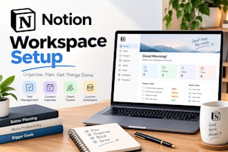 set up a custom notion workspace dashboard and productivity system