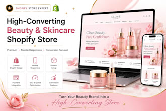design skincare beauty cosmetics shopify store